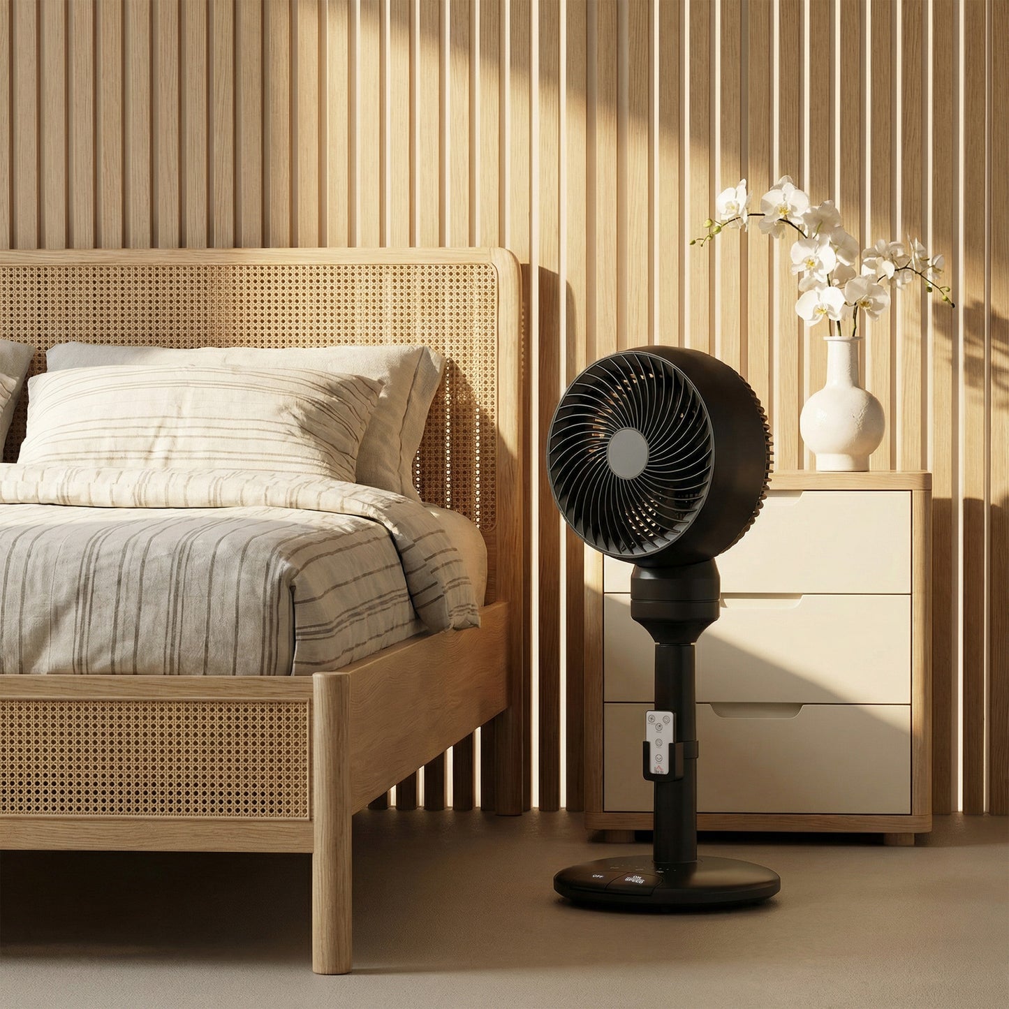 9" Pedestal Cooling Fan with Adjustable Speed and Mode, Black