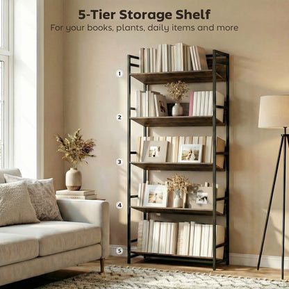 836-690V00AK Anti-Slip Design 5-Tier Rustic Brown