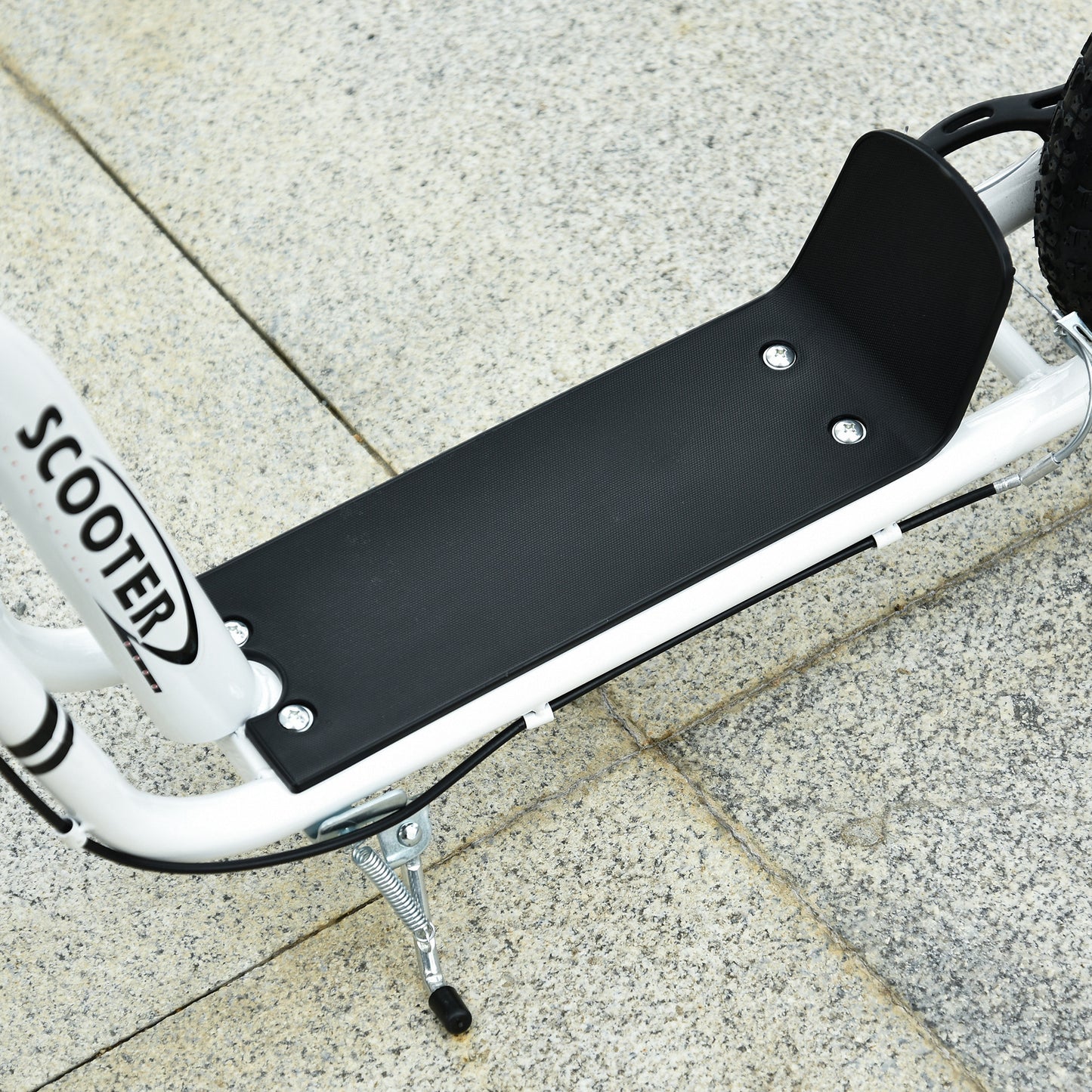 Kids Stunt Scooter with 12" Rubber Tyres, Adjustable Handlebar, White