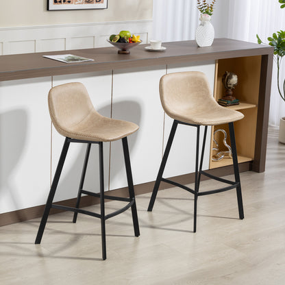 Dining Table, 60 cm Round Kitchen Table for 2 with Steel Base, Black