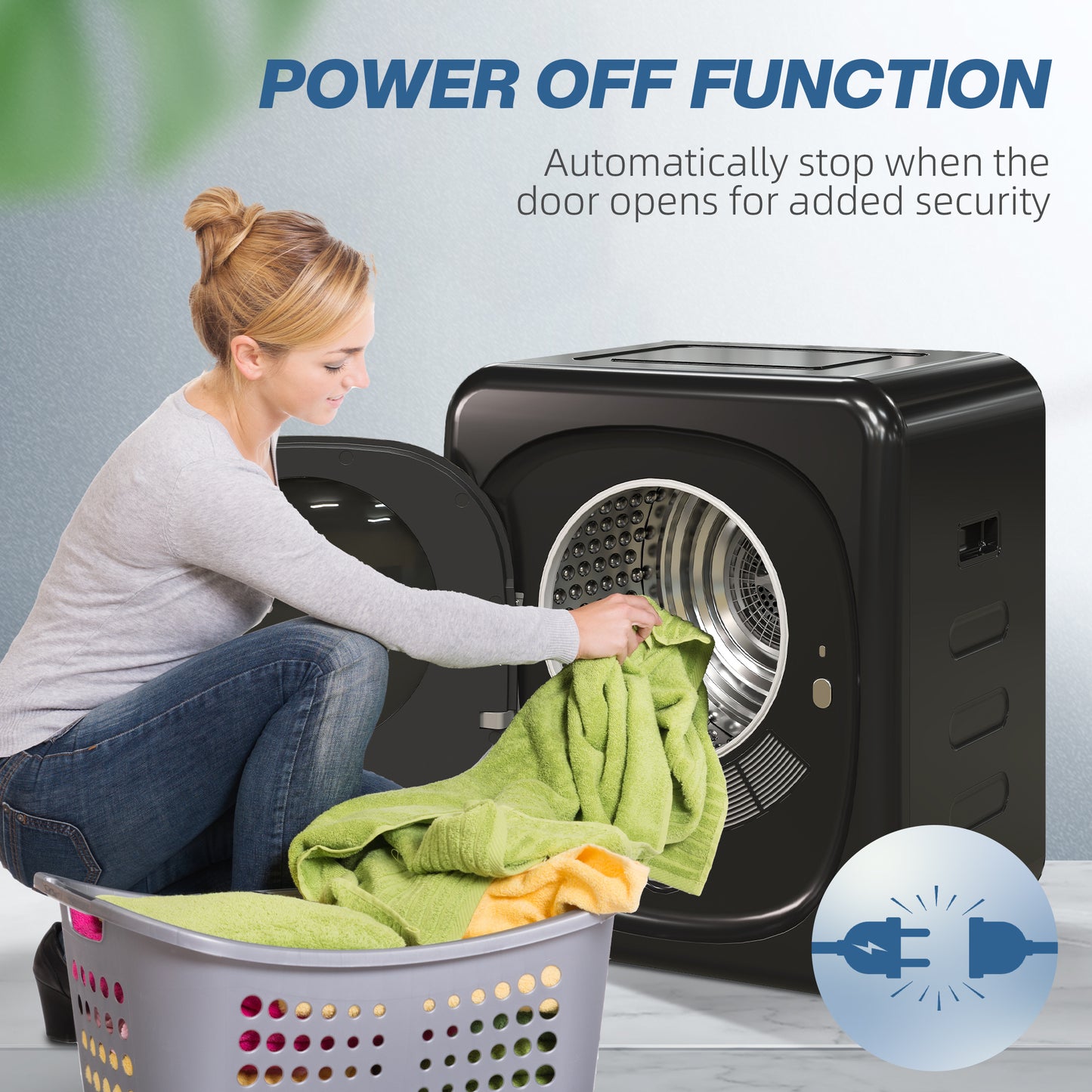 4kg 800W Vented Tumble Dryer with Deodorize, Smart Mode