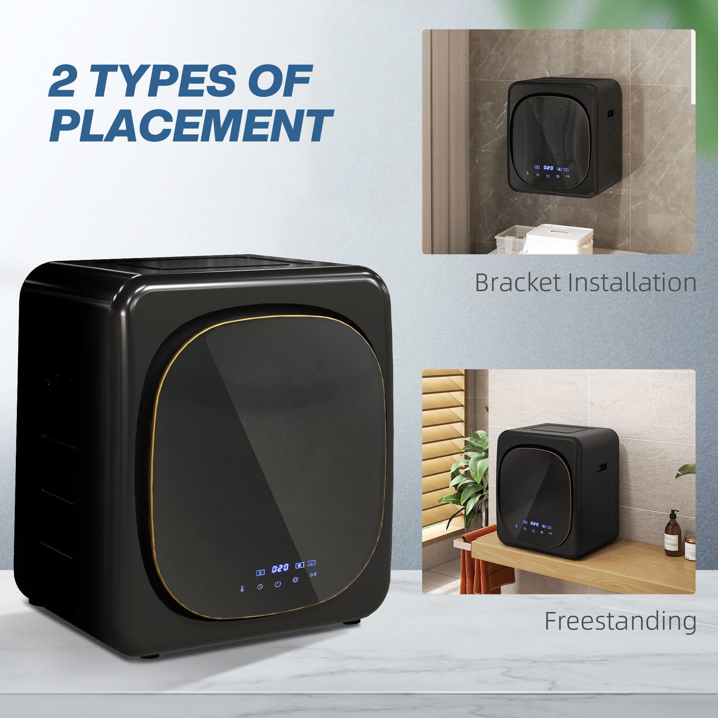 4kg 800W Vented Tumble Dryer with Deodorize, Smart Mode