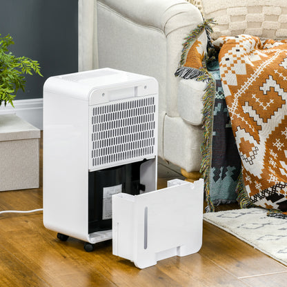12L/Day Portable Quiet Air Dehumidifier with Purifier, Timer, 5 Modes Removes Moisture & Helps With Damp