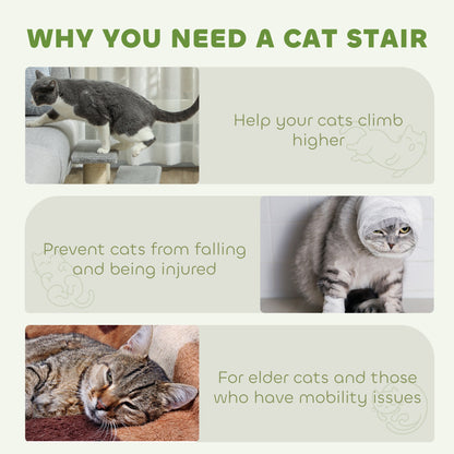 Cat Steps 3 Stairs Deluxe Pet Portable Easy Climb Assistance Lightweight
