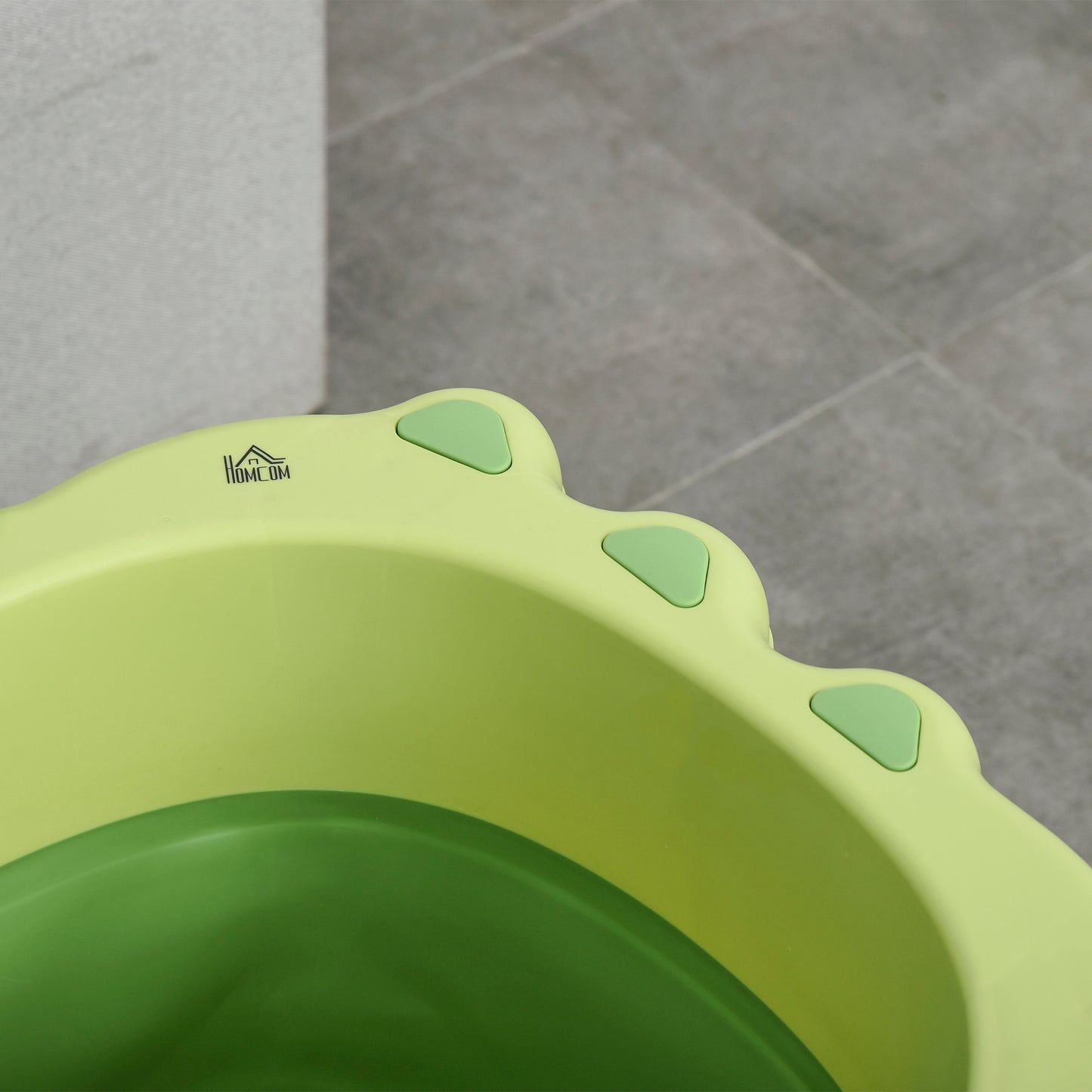 Foldable Baby Bathtub for Newborns Infants Toddlers w/ Stool - Green