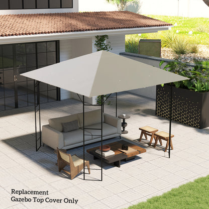 3 x 3(m) Gazebo Canopy Replacement Cover with Drain Holes, Grey