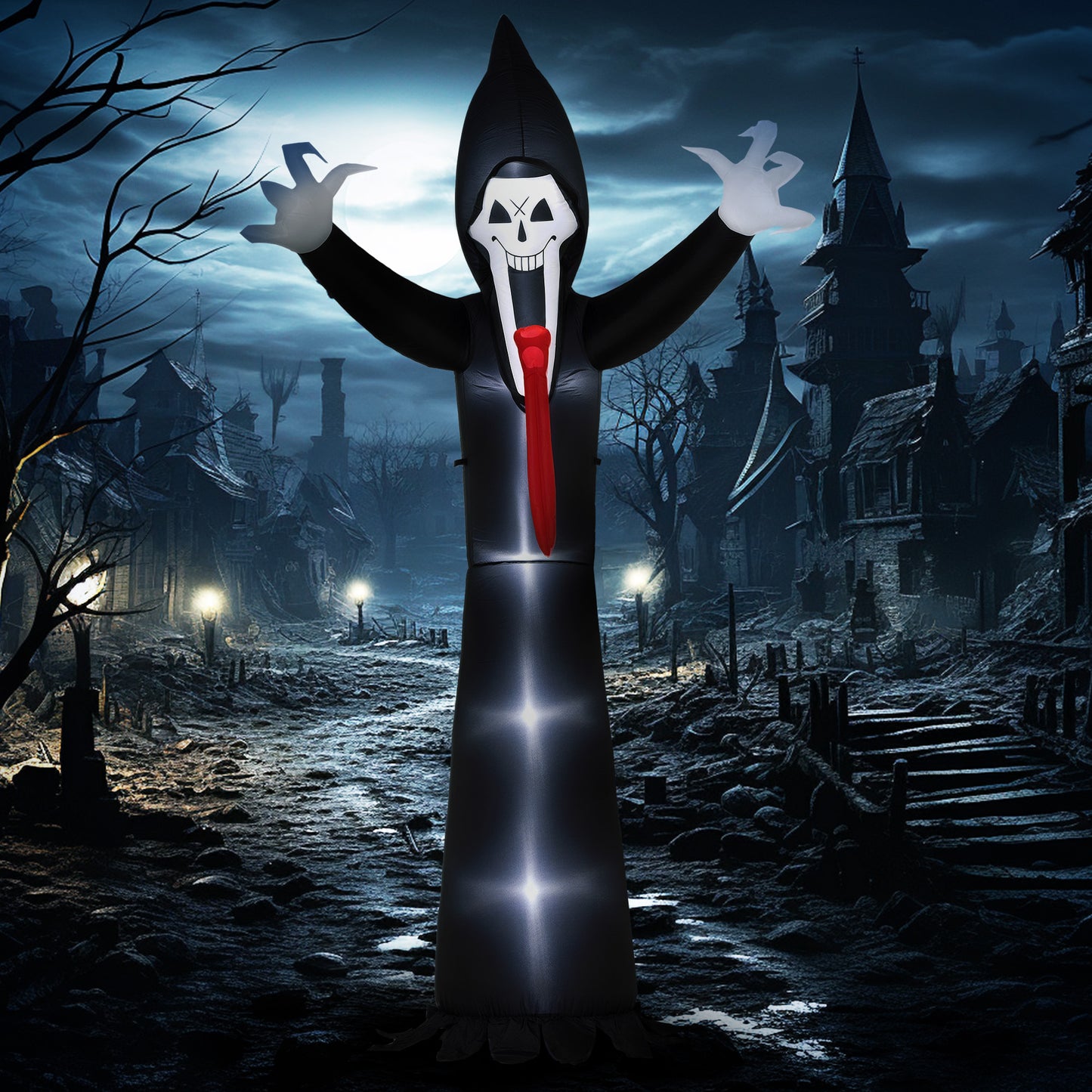 10 FT Grim Reaper Halloween Inflatable for Indoor, Outdoor Party