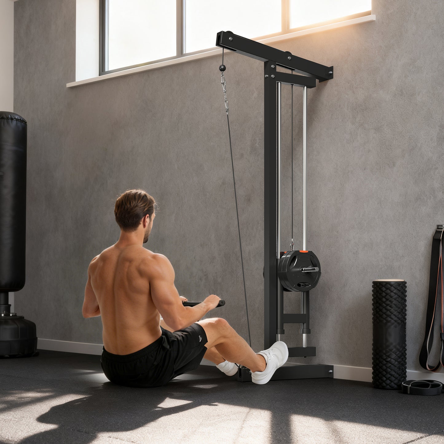 Wall Mounted Crossover Cable Machine Lat Pull Down Machine