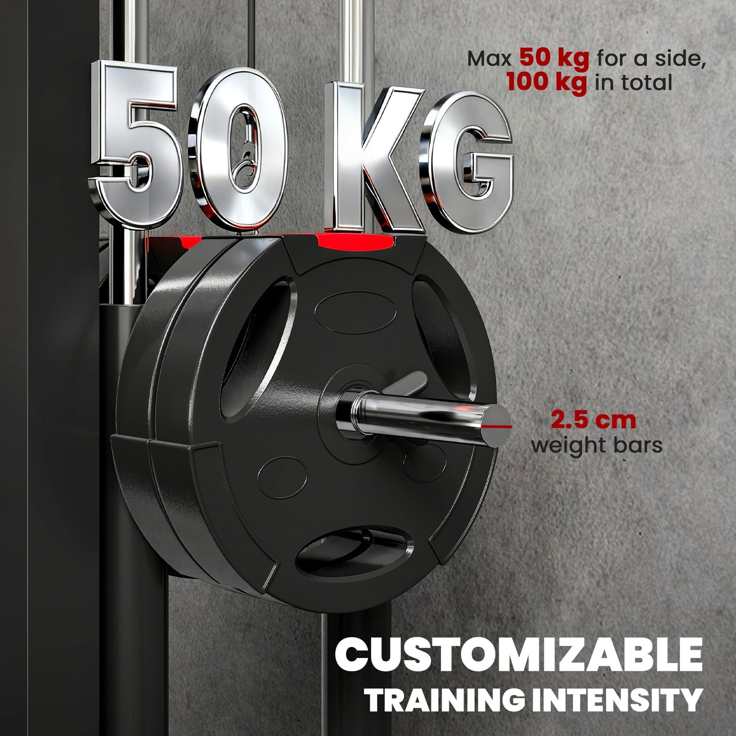 Wall Mounted Crossover Cable Machine Lat Pull Down Machine