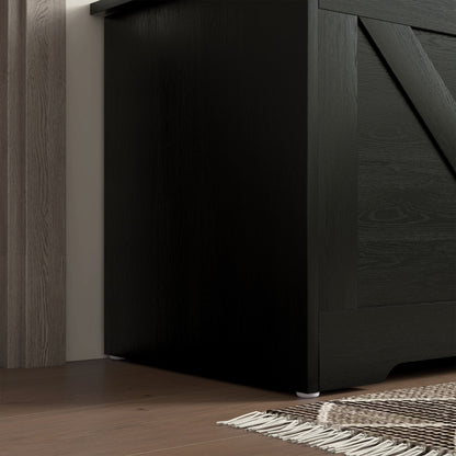 Storage Trunk for Living Room, with Safety Hinges, 80cm, Black