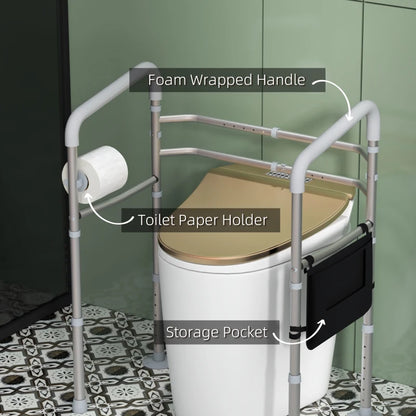 Free Standing Toilet Rail Frame, Height and Width Adjustable