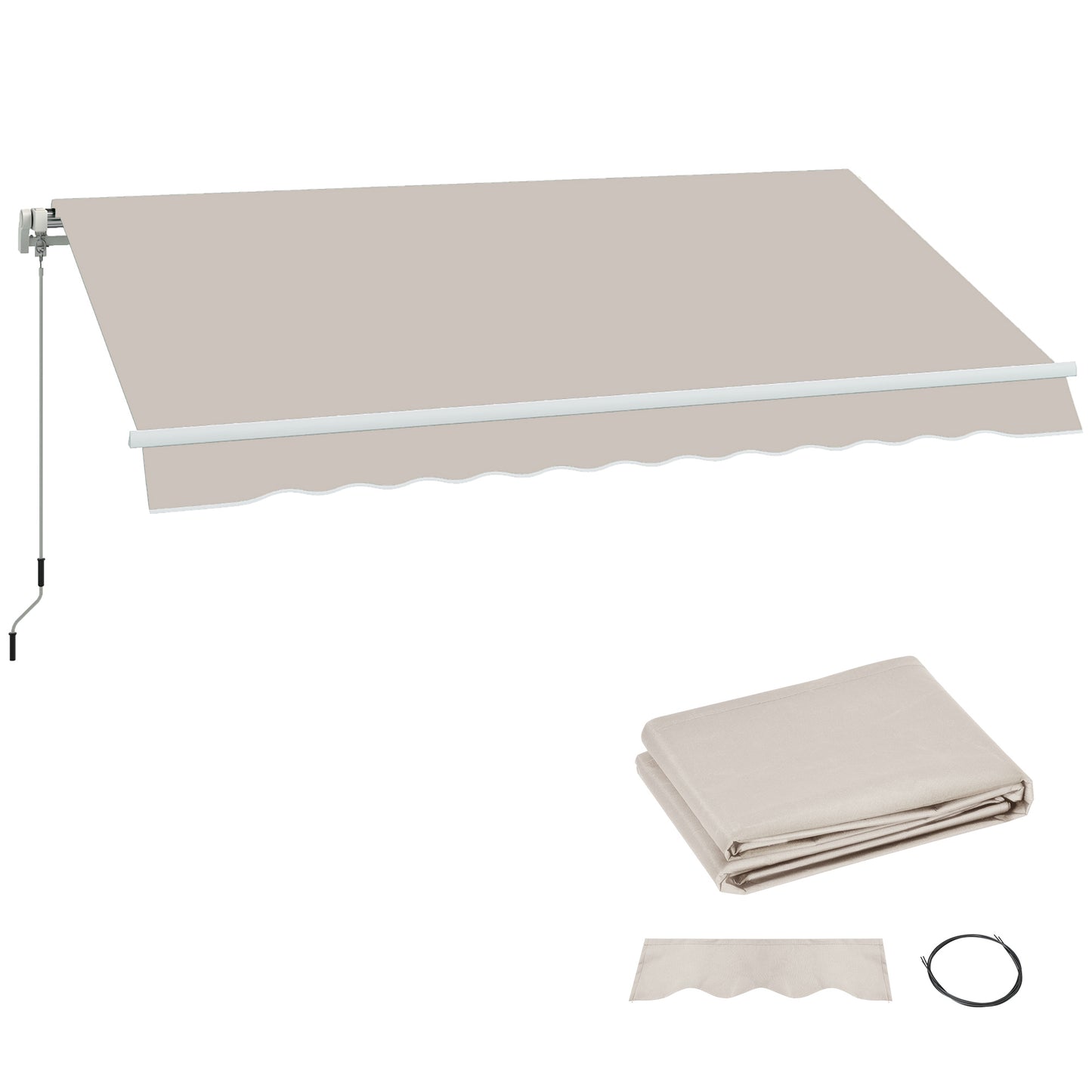 Replacement Canopy for 3 x 2.5 m Awning (Fabric Only), Cream White