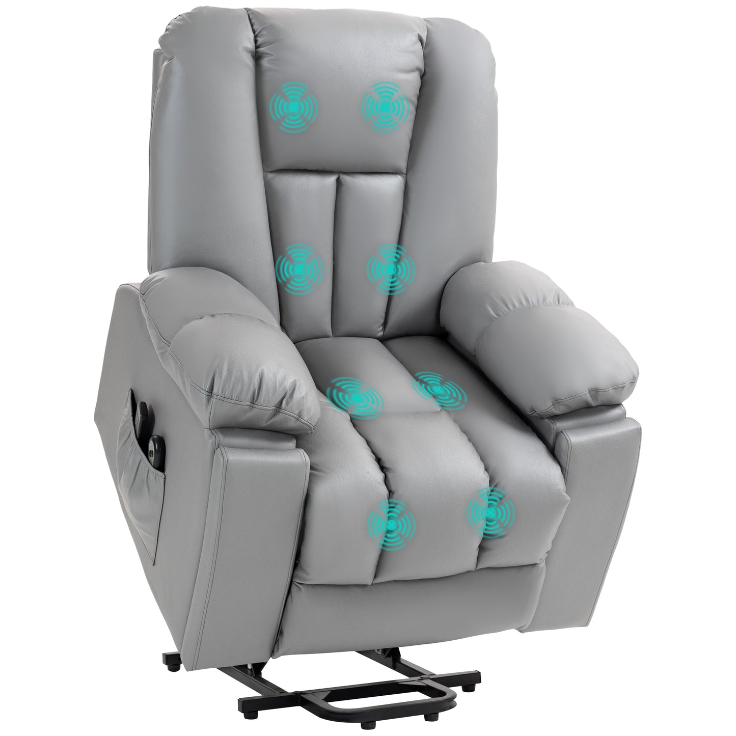 Riser and Recliner Chair for Elderly, Quick Assembly, Charcoal Grey
