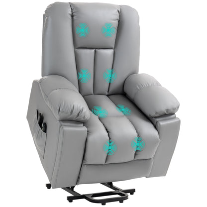 Riser and Recliner Chair for Elderly, Quick Assembly, Charcoal Grey