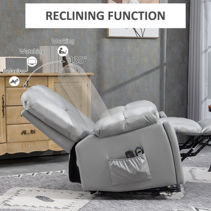 Riser and Recliner Chair for Elderly, Quick Assembly, Charcoal Grey
