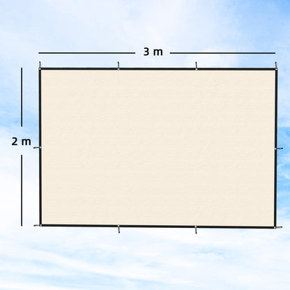 Sun Shade Sail with UV Protection 2 x 3 m Beige