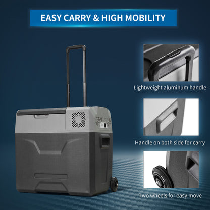 Car Refrigerator, Portable 12/24V 50L Fridge Freezer, Down to -20℃