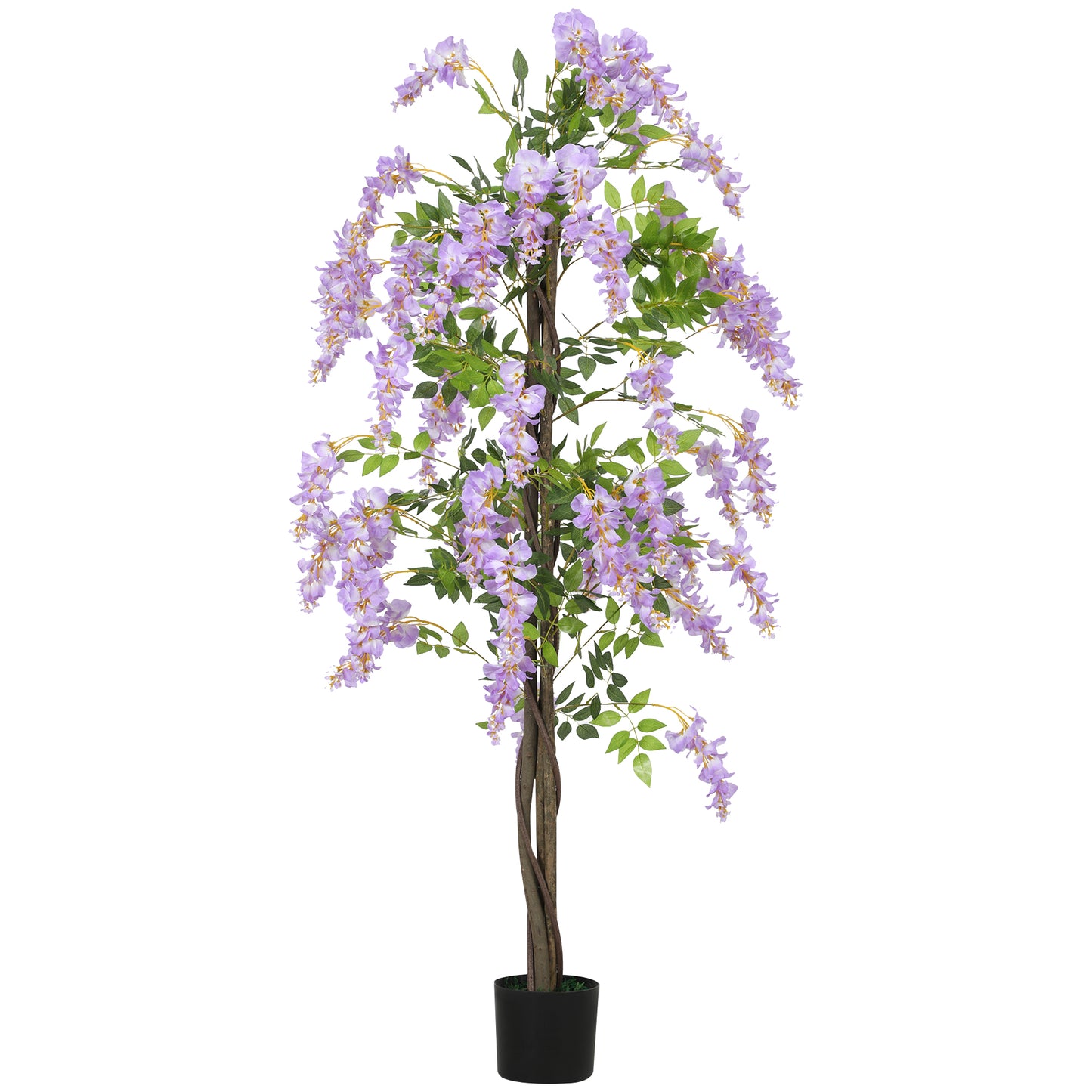 Artificial Wisteria Flower with 756 Leaves and 54 Flowers, Purple
