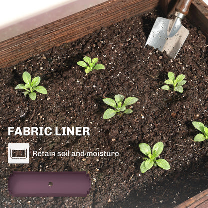 2-Tier Wooden Raised Planter, Raised Garden Bed on Legs