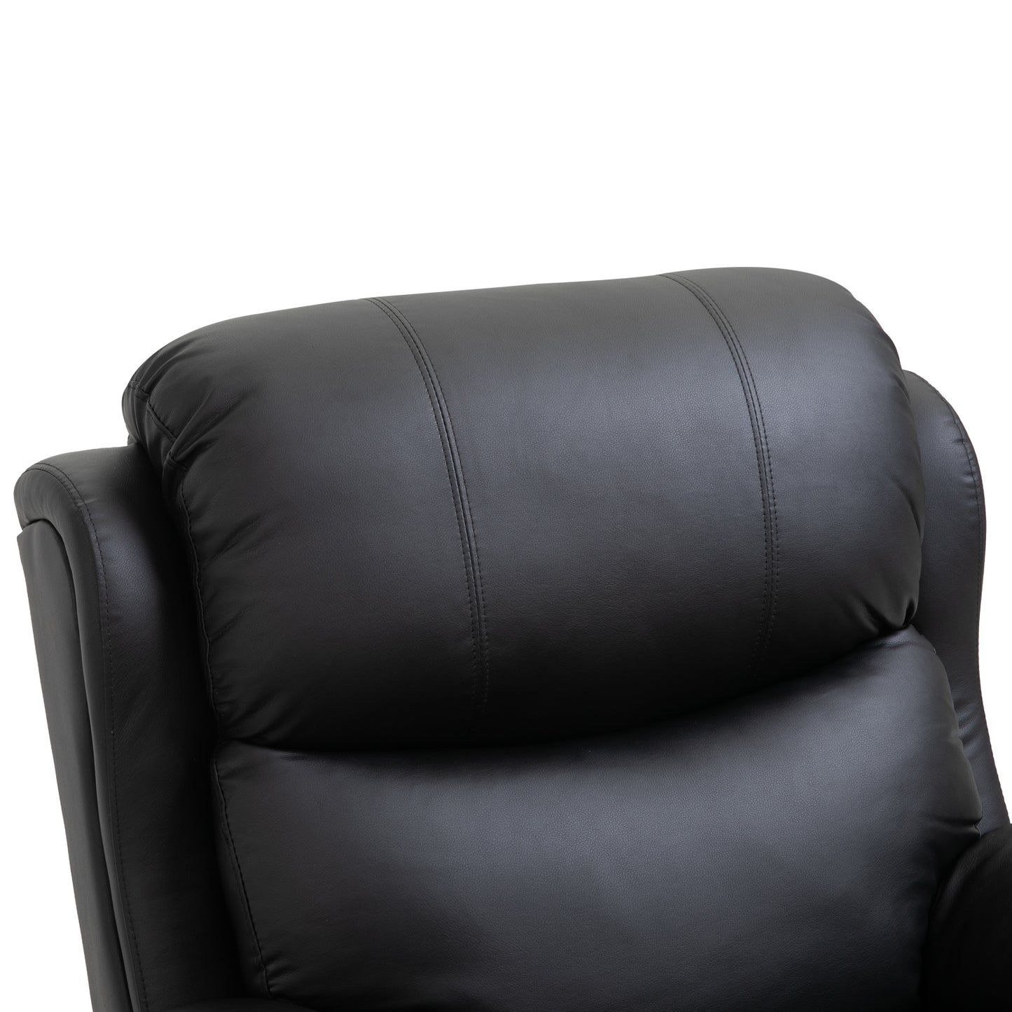 Massage Recliner Chair Manual Reclining Chair with Footrest Remote Black