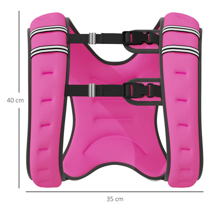 8KG Weighted Vest with Adjustable Straps, Pocket, Reflective Strips
