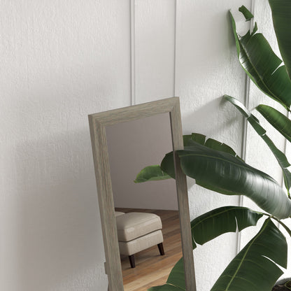 Full Length Mirror Farmhouse Wall Mirror Hanging Freestanding Grey