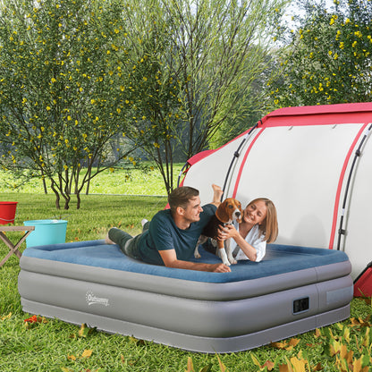 King-Size Inflatable Mattress, with Built-In Electric Pump and Bag