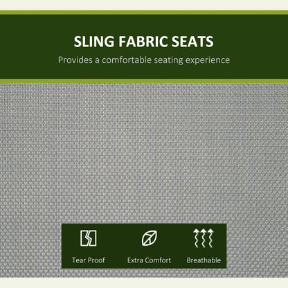 3 Seat Metal Fabric Backyard Balcony Patio Swing Chair w/ Canopy Grey