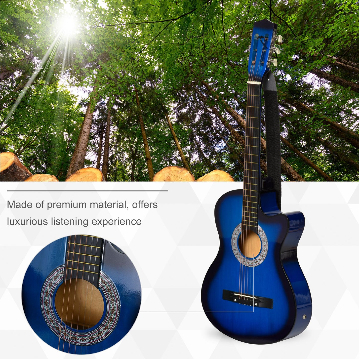 Beginner Acoustic Electric Cutaway Guitar Kids Guitar and Junior Guitar