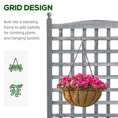 Raised Garden Bed with Trellis Garden Planters Indoor Grey