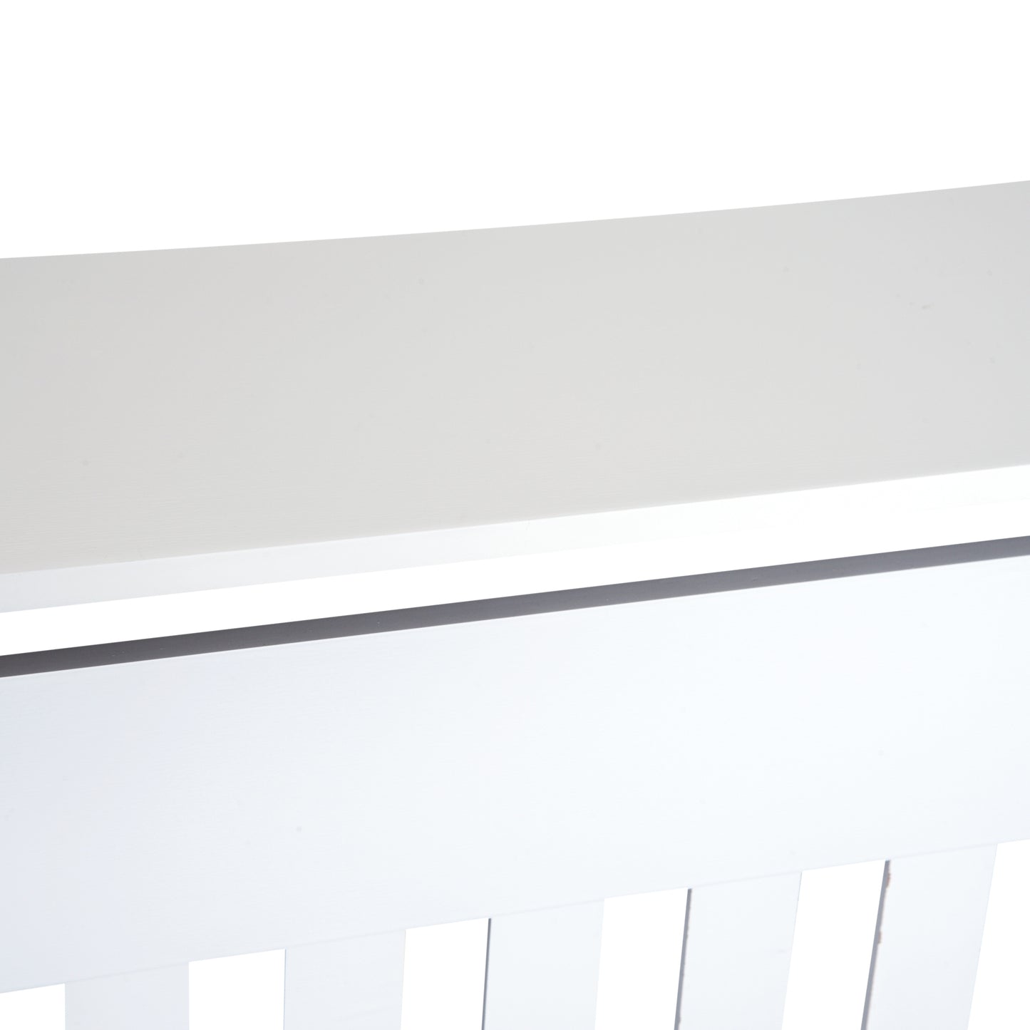 Slatted Radiator Cover Painted Cabinet MDF Lined Grill in White (78L x 19W x 81H cm)