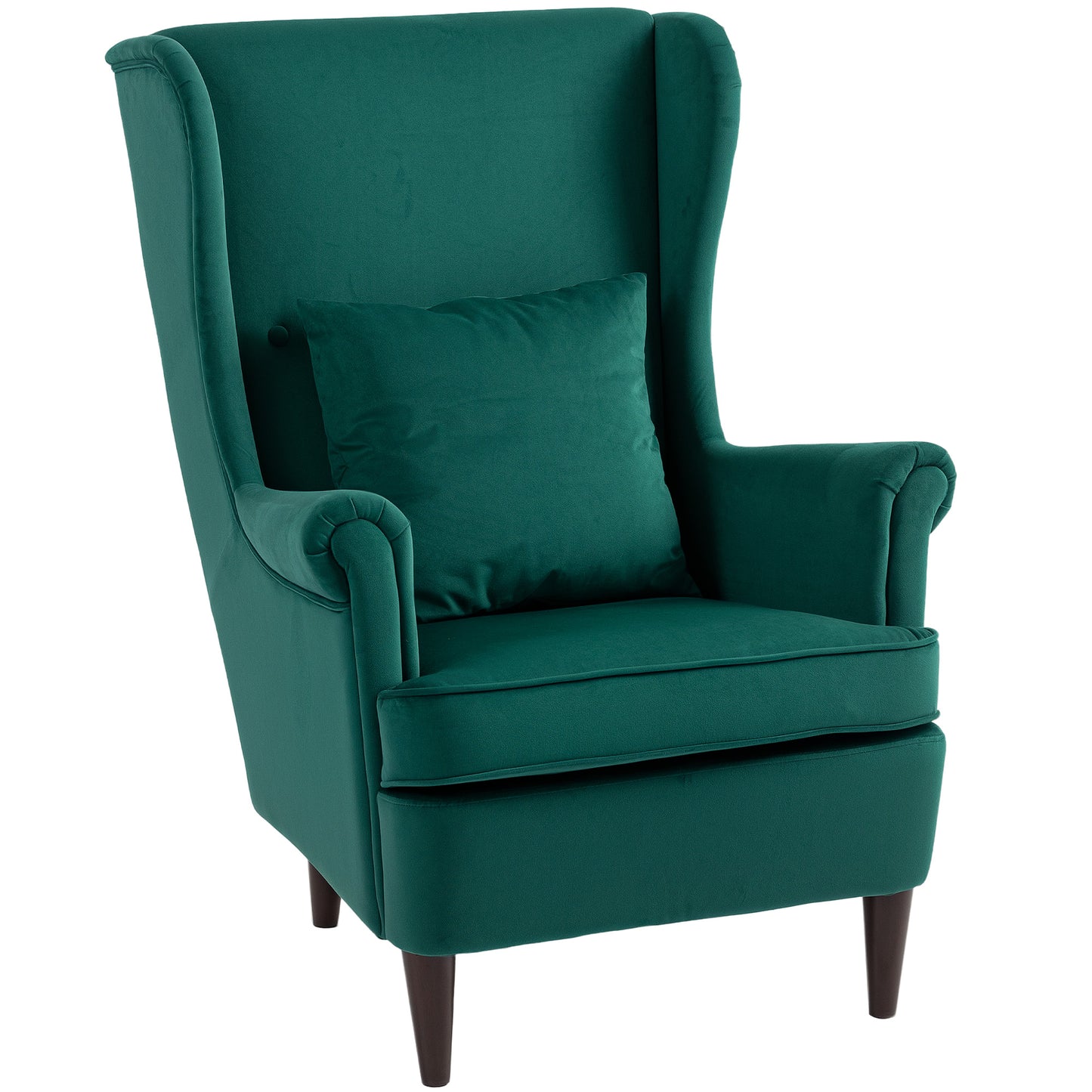 Wingback Chair, Modern Accent Chair for Living Room Bedroom, Green
