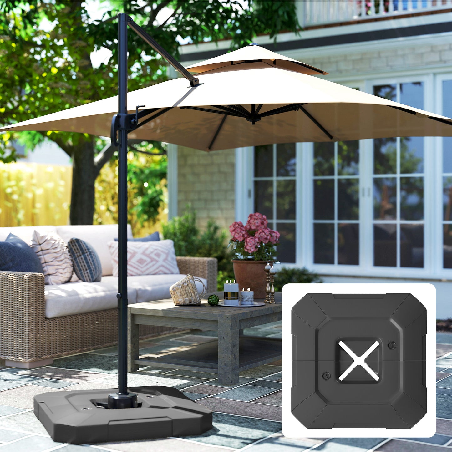 Umbrella Weights for Cantilever Parasol, 2 PCS Parasol Base Weights