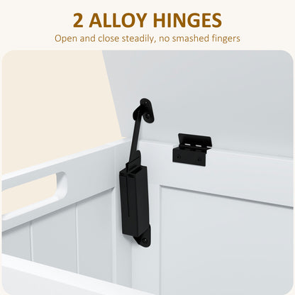 Storage Chest with 2 Safety Hinges, Storage Bench for Living Room