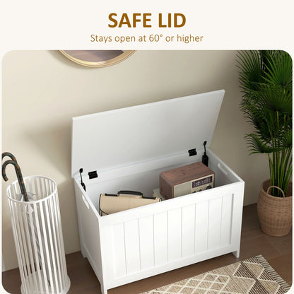 Storage Chest with 2 Safety Hinges, Storage Bench for Living Room