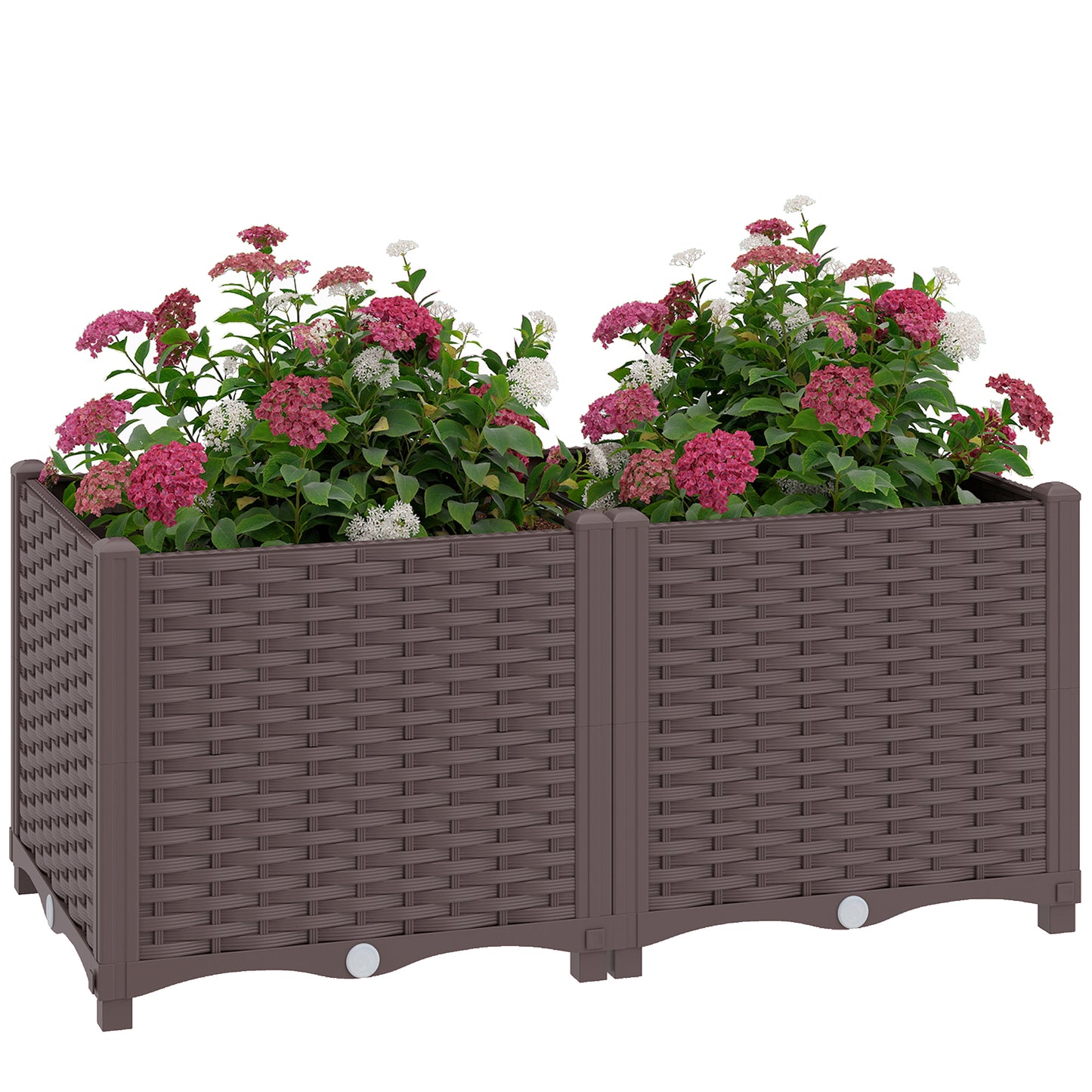 Plastic Raised Garden Bed with Legs and Drainage Holes and Plugs