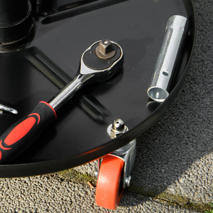 Pneumatic Adjustable Mechanic Stool w/ Tool Tray, Wheels
