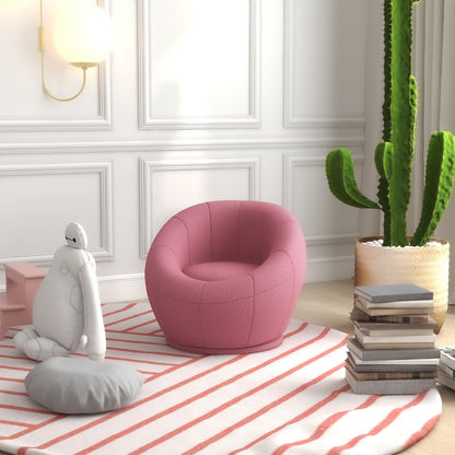 Warehouse Clearance -  Modern Accent Chair, Swivel Upholstered Armchair for Living Room, Bedroom, Home Office, Pink