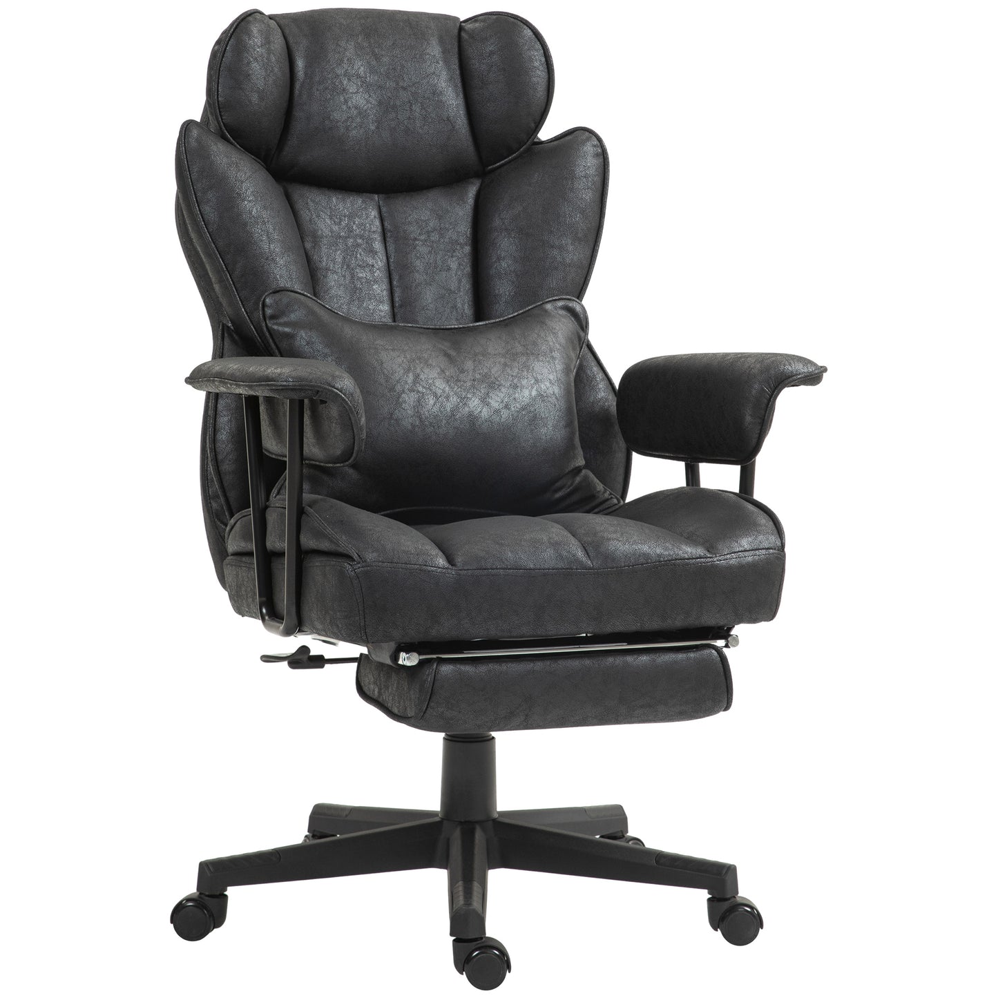 Office Chair, Ergonomic Desk Chair with Foot Rest, Black