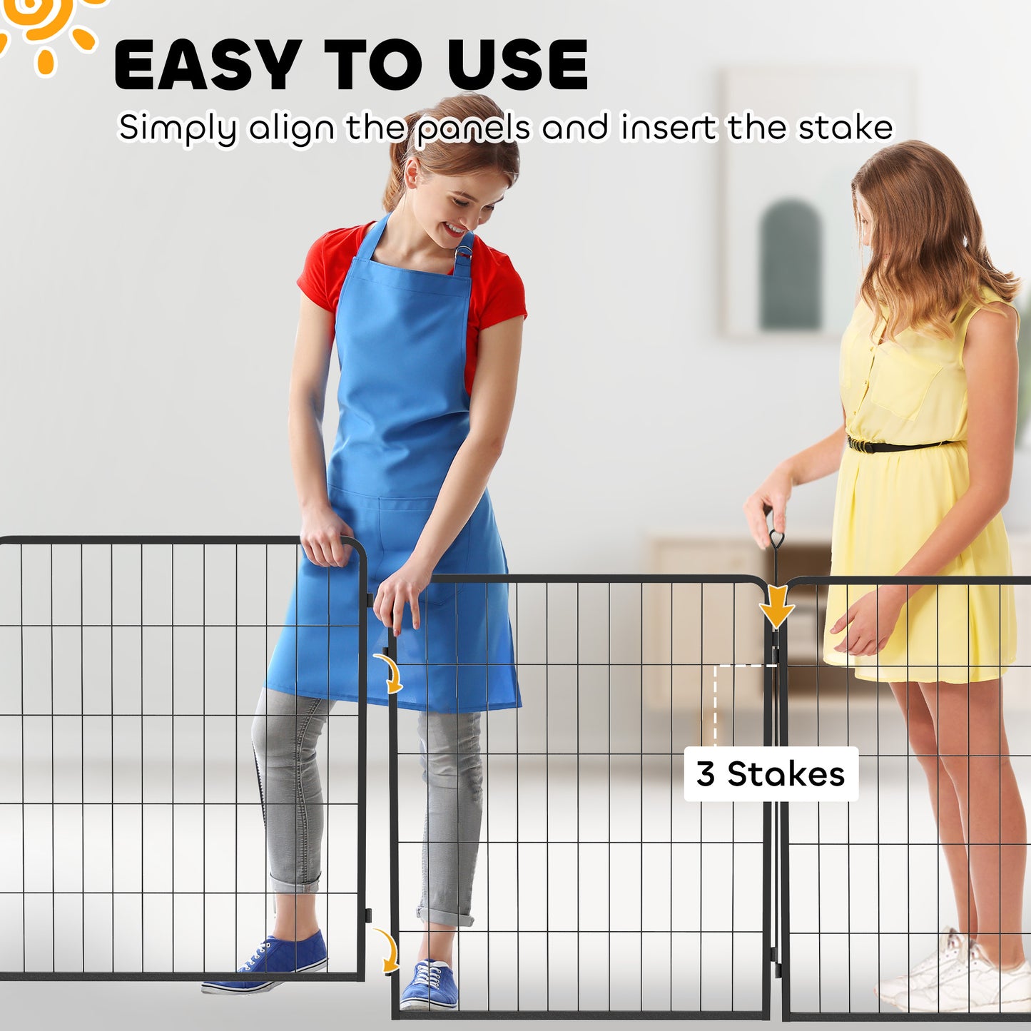 2 Piece Expansion Pack Dog Pen for 80cm High Animal Pen