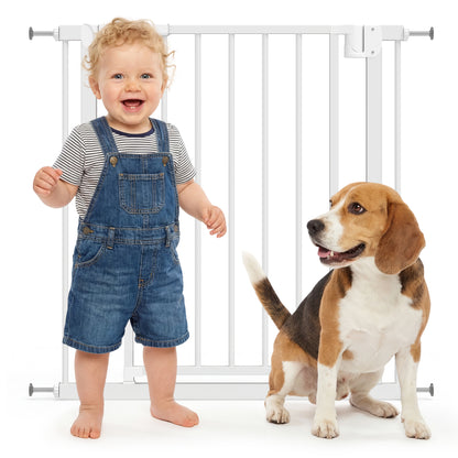 Pet Safety Gate, 76-82cm Wide Baby Stair Gate with Auto-Close