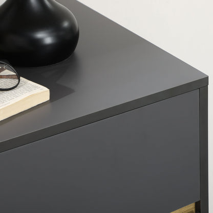 Chest of Drawers, 3 Drawer Storage Cabinet Organiser Bedroom Dark Grey