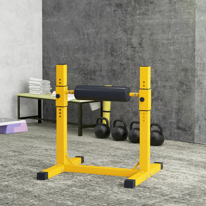 Bulgarian Split Squat Stand, 12-Level Leg Training Machine, Yellow