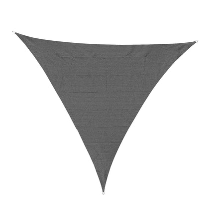 5x5m Triangle Sun Shade Sail UV Protection HDPE Canopy w/ Rings Grey