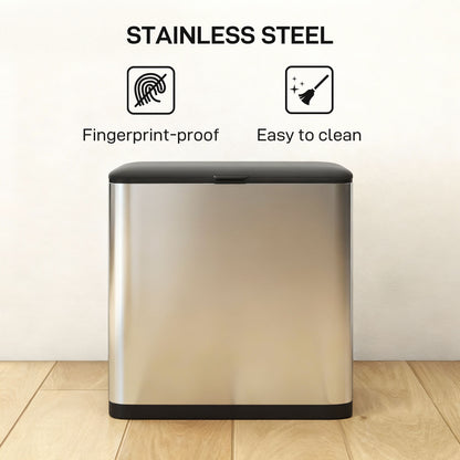 8L Hanging Kitchen Bin, Rubbish bin w/ Stay-Open Lid for Under Sink