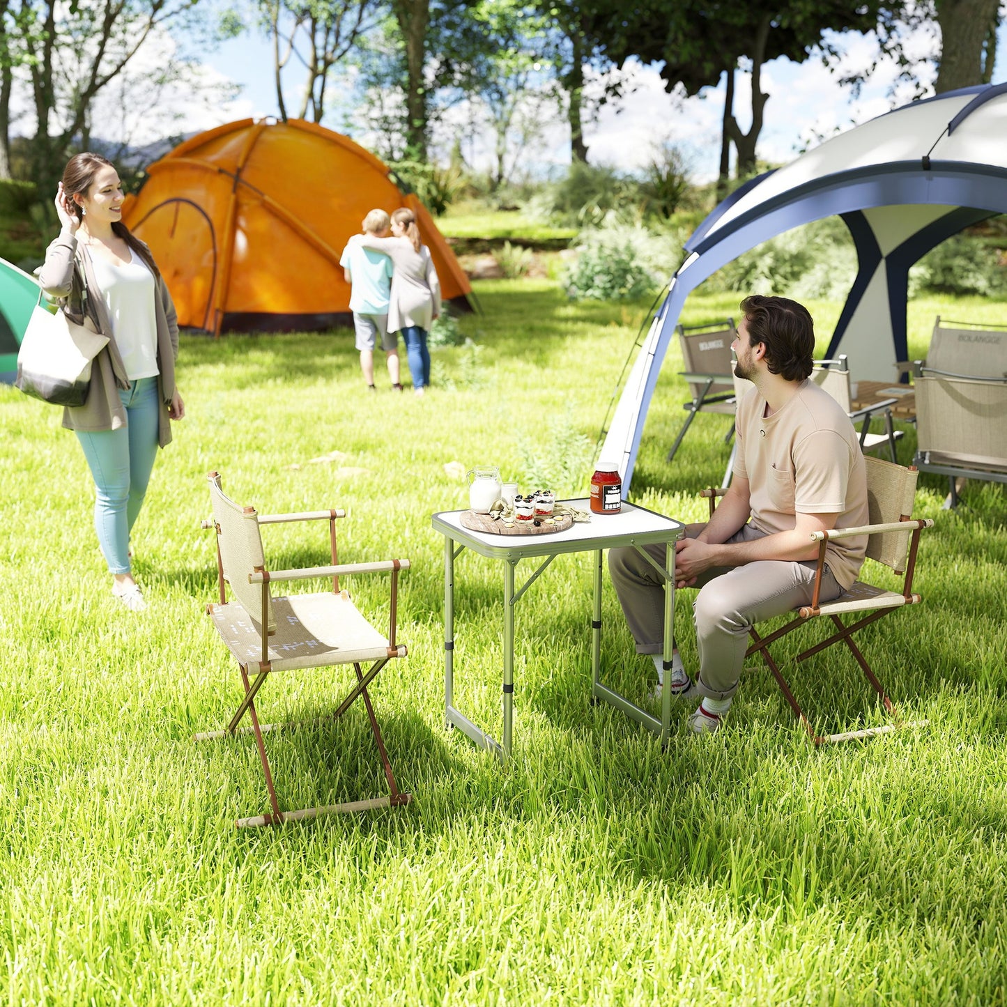 Garden Outdoor Camping Aluminium Table Portable Folding Picnic Table