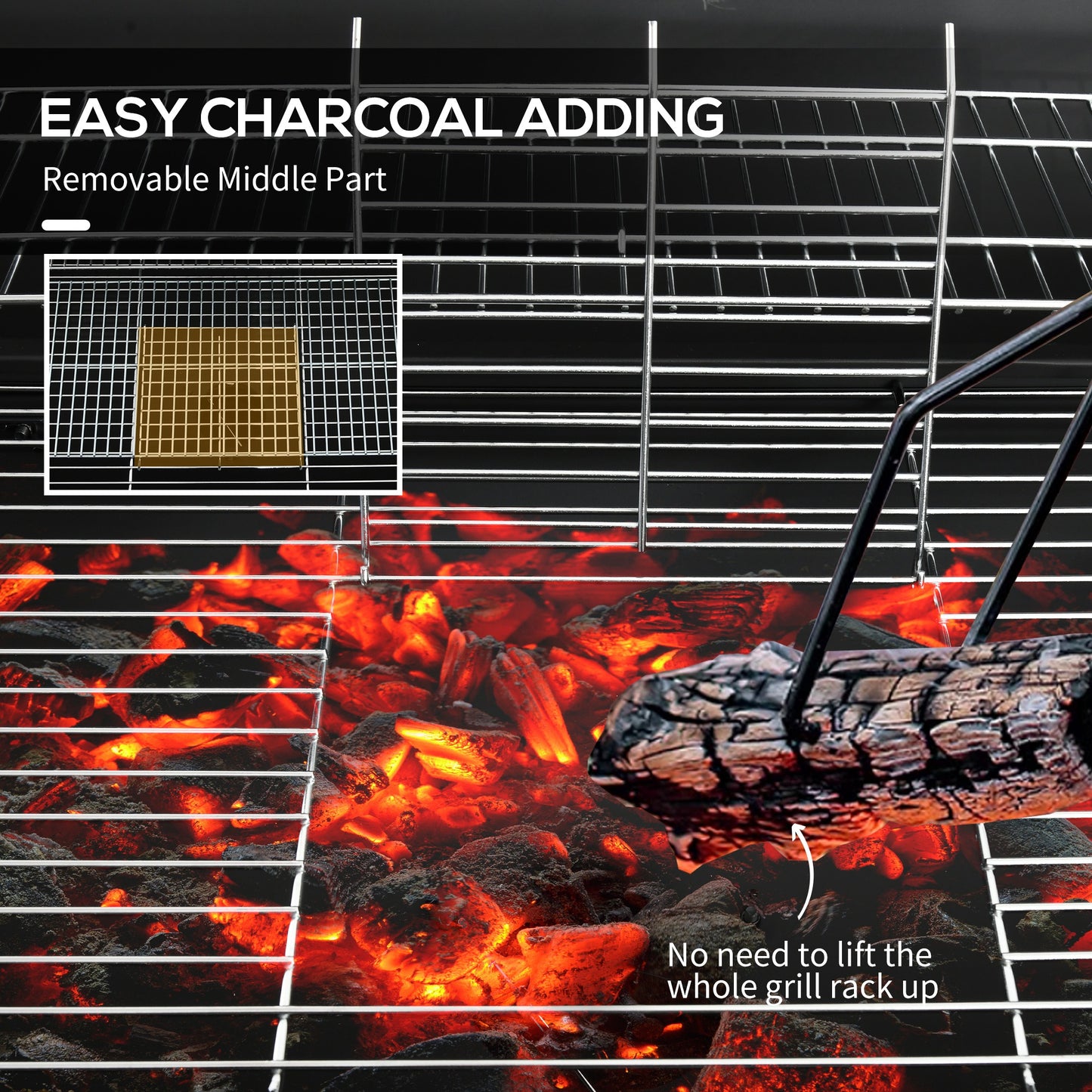 Outdoor Wheeled Barrel Charcoal Barbecue Grill Trolley, Black