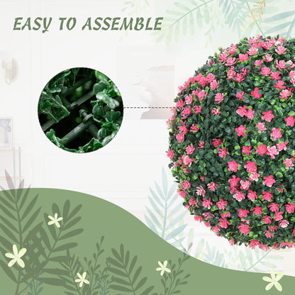 Set of 2 Artificial Topiary Balls Indoor Outdoor Faux Boxwood Balls