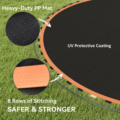 Trampoline Mat with 54 V-Hooks, for 10ft Trampoline, Orange