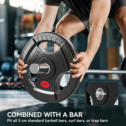 20kg Olympic Weight Plate, Weight Plate Disc with Tri-Grips